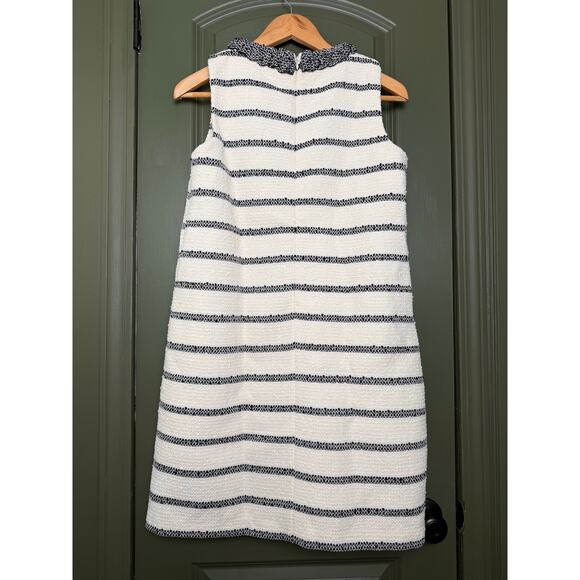 NWT Tuckernuck Navy Stripe Tweed Sleeveless Jackie Mini Fall Dress Cream Small - Picture 5 of 7